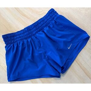 Nike Dri-FIT One Womens Small Royal Blue High Waist Running Athletic Shorts